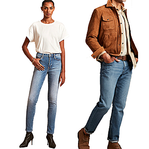 Banana Republic: Women's High + Skinny Super Stretch Jeans $13.60 | Men's Organic Jeans $22.10, Cotton-Linen Dockside Pants $25.50 + FS from $42.50+