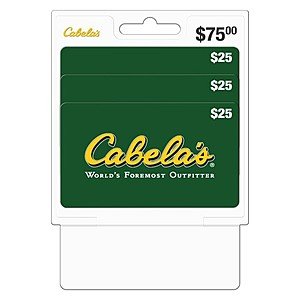 $75 (3 x $25) Cabela's Gift Card for $59.99 or $25 Buffalo Wild Wings Gift Card for $19.99 at BJ's Wholesale Club (Online Only) + Free Shipping, Limit 3 each
