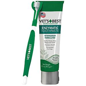 3.5-Oz Vet's Best Enzymatic Dog Toothpaste w/ Toothbrush $1.45 w/ Subscribe & Save