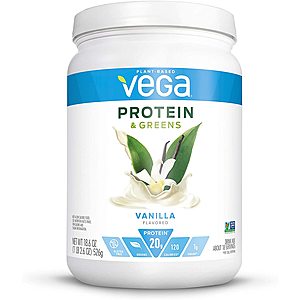 18.6oz Vega Protein and Greens Plant Based Protein Powder (Vanilla) $13 w/ Subscribe & Save