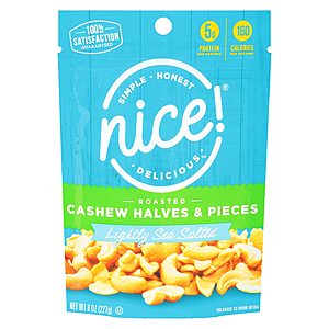 Walgreens: 8oz Nice! Cashews Halves and Pieces (Sea Salt) 2 for $4 + Free Store Pickup
