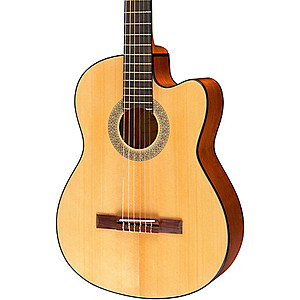 Lucero LC100CE Acoustic-Electric Cutaway Classical Guitar Natural $120 + free S&H