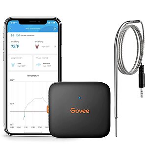 Govee Bluetooth Wireless Meat & Grill Thermometer w/ Probe $7.80