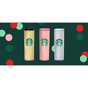 Starbucks: Sparkling Hot Tumblers (In-Store) $9.95| Reward yourself with bonus stars Nov. 24-27