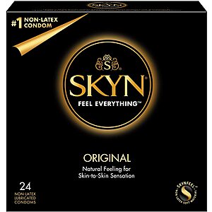 SKYN Original Non-Latex Condom 24ct - $4.95 after product coupon + EXTRA20 code