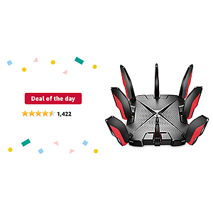 Deal of the day: TP-Link AX6600 WiFi 6 Gaming Router (Archer GX90)- Tri Band Gigabit Wireless Internet Router, High-Speed ax Router, Smart VPN Router for a Large Home - $199.99