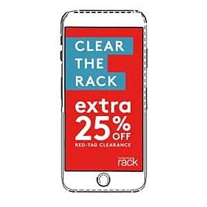 Nordstrom Rack Clear The Rack Event Sale: Clearance Items Extra 25% Off + free shipping on $89
