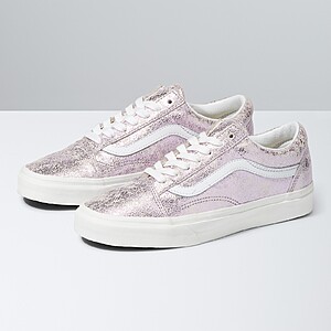 Vans Women's Cracked Leather Old Skool Sneakers (Rose Gold, Limited Sizes) $22.50 + Free Shipping