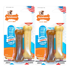 2-Piece Nylabone Teething Puppy Chew Toys 2 for $3.85 ($1.93 each) w/ S&S + free shipping w/ Prime or on orders over $25