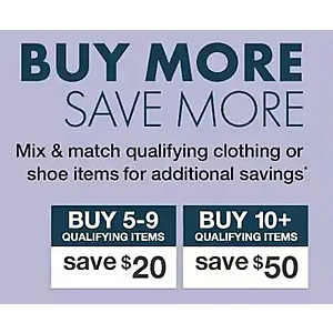 Costco Clothing bundle sales (Buy More & Save $xx Amount)