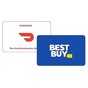 DoorDash - $100 Gift Card + $20 Best buy Gift card - $100