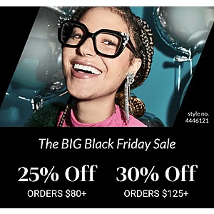 Zenni Optical Black Friday 25-30% off $80
