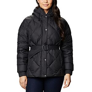 Macy’s: Columbia Women's Icy Heights Belted Hooded Jacket (Black or Houndstooth) $45.96