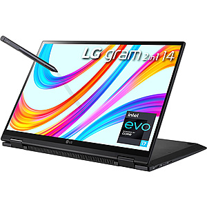 LG Gram Laptops: 14" Touch 1200p, i7-1165G7, 8GB $849 & More + SD Cashback + Free S/H