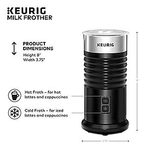 6oz Keurig Frother for Non-Dairy Milk, Hot and Cold Frothing $32 + free s/h