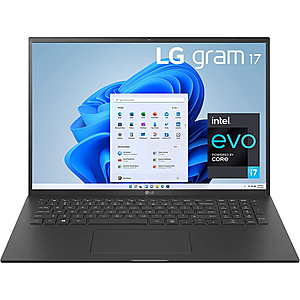 17” LG Gram 17Z95P Laptop: i7-1195G7, 16GB RAM, 1TB SSD, 17" 2560x1600 $949 + free s/h
