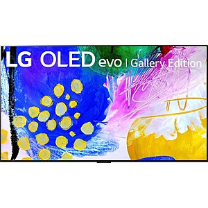 LG 77" Class G2 Series OLED evo 4K UHD Smart webOS TV with Gallery Design OLED77G2PUA - $2475