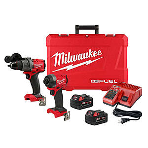Milwaukee 3697-22 M18 FUEL 18V Cordless 2-Tool Combo Kit + Free M18 tool $339.15