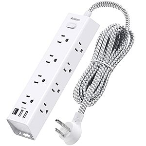 Surge Protector Power Strip - 10 FT Cord with 12 Wide spaced Outlet 3 USB, Flat Plug, Wall Mount Overload Protection $16.59 amazon.com