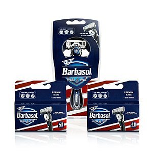 Barbasol Ultra 6 Plus Razor + 10 Cartridges + $20 Golf Voucher $17.99 & More + Free S/H