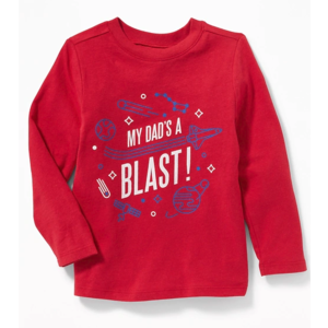 Old Navy Extra 40% Off Clearance Sale: Graphic Long-Sleeve Tee for Toddler Boys $1.20 & More + Free Store Pickup