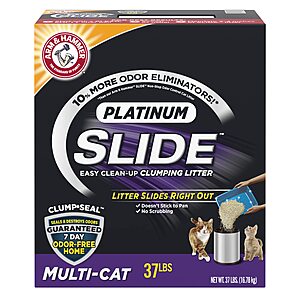 New Customers: 37-lb Arm & Hammer Platinum Slide Multi-Cat Cat Litter $13.85 w/ Autoship + Free S&H on $49+