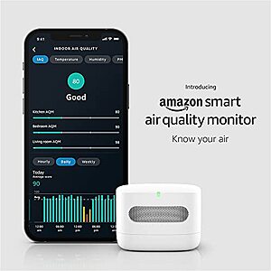 Introducing Amazon Smart Air Quality Monitor – Know your air, Works with Alexa– A Certified for Humans Device - $42