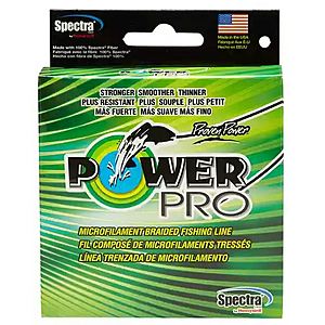 PowerPro Braided Spectra Fiber Microfilament Fishing Line 300 Yards, Moss Green (10/20/30/50 lb - 300 Yds) $17.41 @ Basspro
