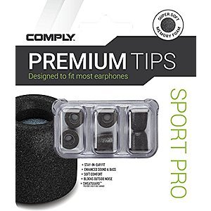 Comply SmartCore Sport Pro Premium Memory Foam Earphone Tips w/ SweatGuard $10 + Free Shipping