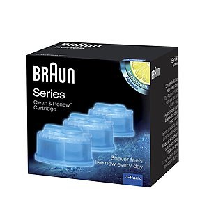 Braun CCR3 Replacement Clean & Charge Refills Cartridge 3 Pack $11.86