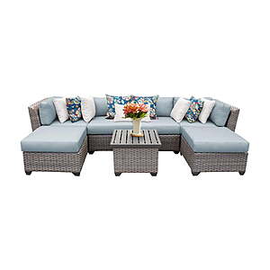 7-Pc TK CLASSICS Florence Outdoor Patio Wicker Sectional Seating Group w/ Cushions $781 + Free Shipping