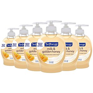 6-Pack 7.5-Oz Softsoap Moisturizing Liquid Hand Soap (Milk & Honey) $3.55 w/ Subscribe & Save