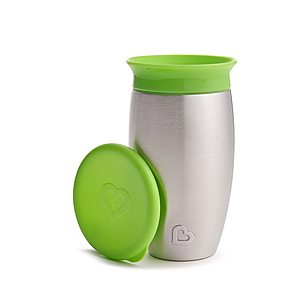 10-Oz Munchkin Miracle Stainless Steel 360 Sippy Cup (Green) $5.09 + Free S&H w/ Prime or orders $25+ ~ Amazon