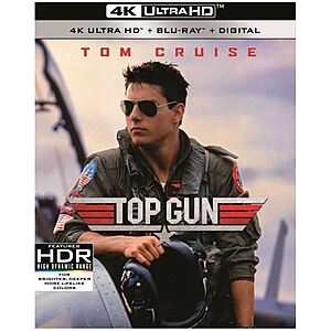 Top Gun (4K UHD + Blu-ray + Digital) $8 + Free Curbside Pickup
