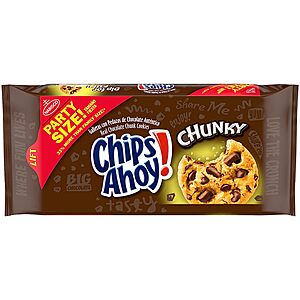 24.75-Oz Chips Ahoy! Chunky Chunk Cookies Party Size Pack (Chocolate Chip) $3.74 w/ S&S + Free Shipping w/ Prime or Orders $25+