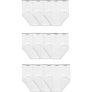 9-Pack Fruit of the Loom Men's Tag-Free White Cotton Briefs $8.38 ($0.93 each) + Free Shipping w/ Prime or on $35+