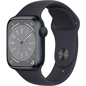 Apple Watch Series 8 GPS 41mm w/ Midnight Aluminum Case & Midnight Sport Band $225 + Free Shipping