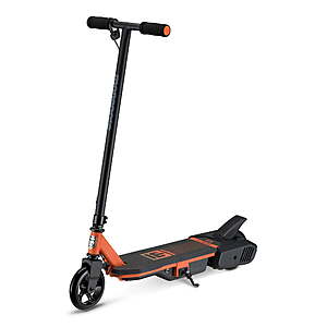 Mongoose React E2 Electric Scooter for Kids 8+, 10 mph, Black and Orange - $68