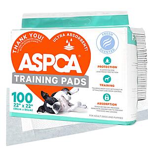 100-Pack 22" x 22" ASPCA 6-Layer Dog Training Pads (Fresh Scent) $8.49 + Free Shipping w/ Prime or on $35+