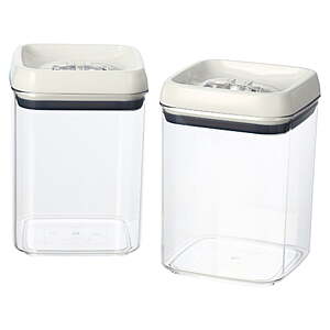 Better Homes & Gardens Flip-Tite® Square Food Storage Container, 7.5 Cup - Set of 2 - Walmart.com - $4.98
