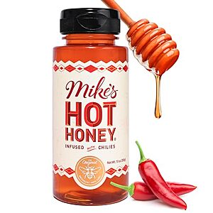 $6.23 /w S&S: 10-Oz Mike's Hot 100% Pure Honey Infused with Chili Peppers