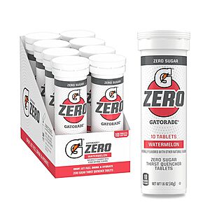 Gatorade Zero Tablets: 80-Count Glacier Cherry $21.60, Watermelon $20.15 w/ Subscribe & Save & More