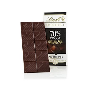 12-Pack 3.5-Oz. Lindt 70% Cocoa Dark Chocolate Bars $15 + Free Shipping w/ Amazon Prime
