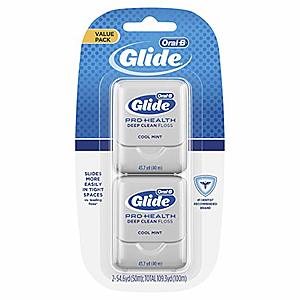 Add-on Item: 2-Pack Oral-B 40M Glide Pro-Health Deep Clean Dental Floss (Cool Mint) $2.29 ~ Amazon
