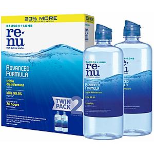 2-Pack of 12oz Bausch + Lomb ReNu Contact Lens Solution $9.30 w/ S&S + Free S&H