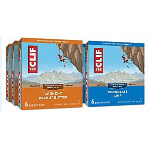 36-Count Clif Energy Bar Variety Pack (Chocolate Chip & Crunchy Peanut Butter) $19.52 or Less w/ S&S + Free S&H ~ Amazon