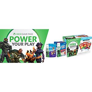 Up to 4 months of Game Pass/Game Pass Ultimate for free with purchase of select Kellogg's products