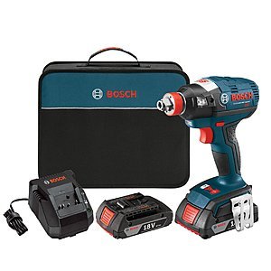 Bosch IDH182-02 Cordless Impact Driver - 18-Volt Lithium Ion Brushless Tool Kit with (2) 2.0Ah Lithium Ion Batteries @ Amazon for $109.50