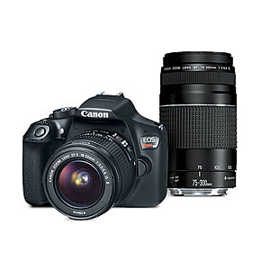 Canon OS Rebel T6 EF-S 18-55 with EF 75-300mm f/4-5.6 III (Refurbished) $288 & More + Free S&H