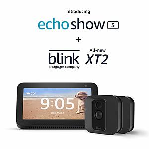 2-Count Blink XT2 Smart Security Cameras + Echo Show 5 (Charcoal) $145 & More + Free S&H